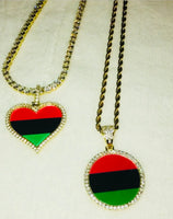 Black Pride Royalty Necklace (Heart)