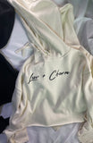 Uptown Cropped Luv + Charm Hoodie (Ivory)